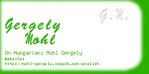 gergely mohl business card